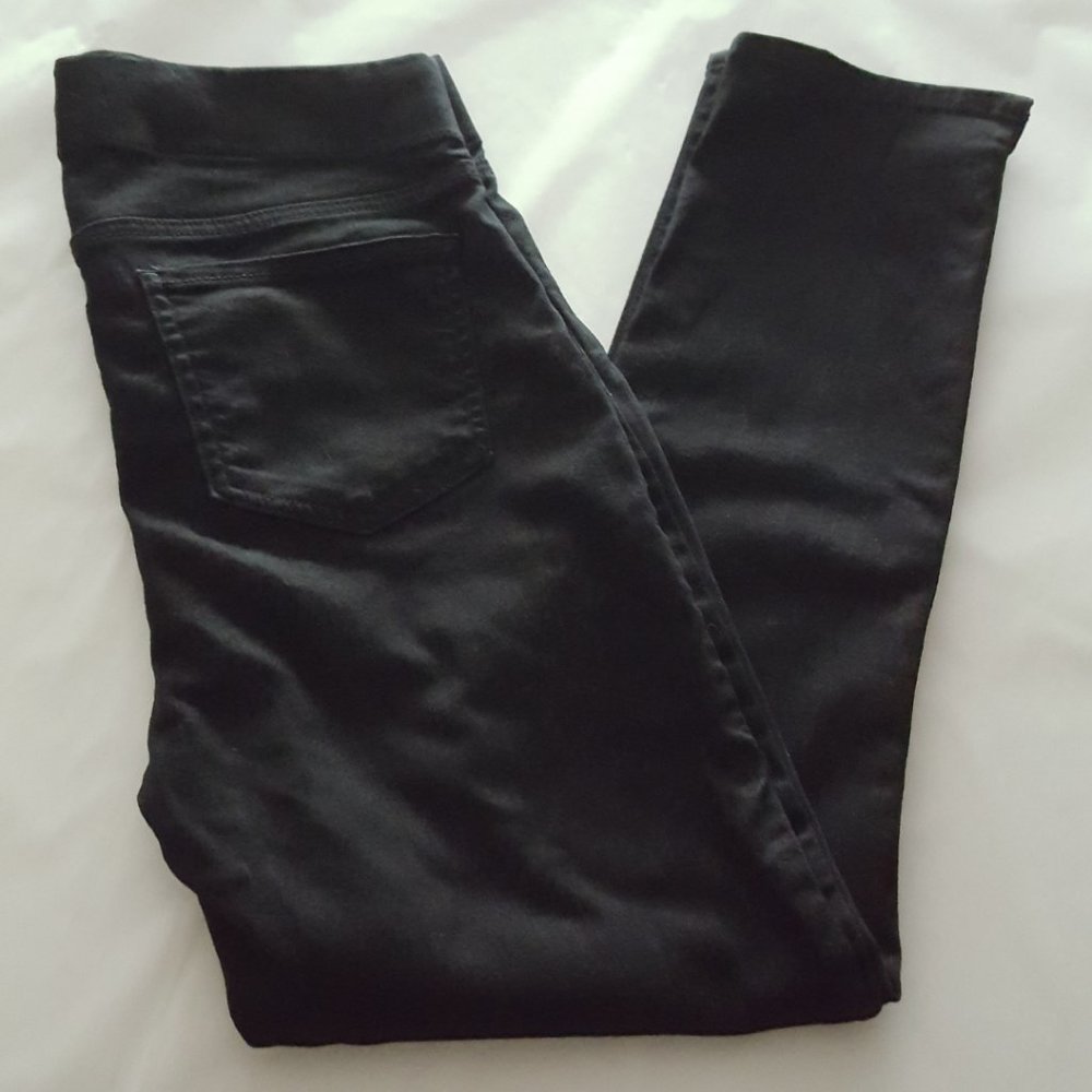 NYDJ Black Wash High Rise Pull On Skinny Jeans